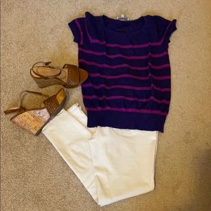 LOFT short sleeve sweater